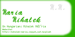 maria mihalek business card